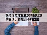 米兰体育-罗马传奇球星扎努奇回归意甲赛场，将效力卡利亚里